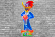 Huge 1950s Woody Woodpecker Porcelain Neon Sign at Auction